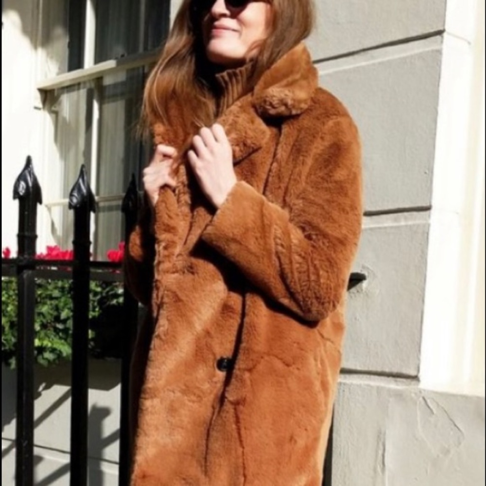 French Connection Annie faux fur coat.